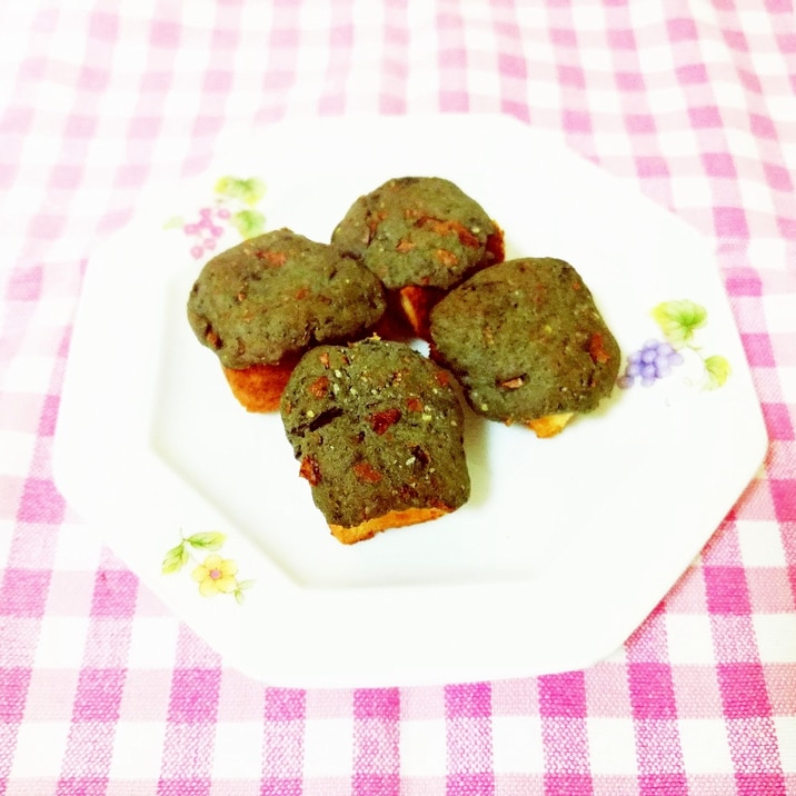 麻炭入り♪胡桃のヘルシークッキーメロンパン